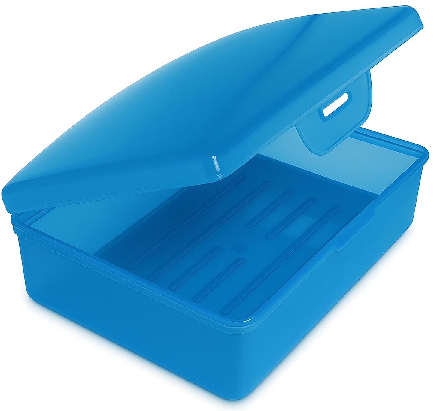 American Comb Travel Soap Box with lid - Clear White - Perfect for Traveling, Gym, or Storage. Made in The USA.