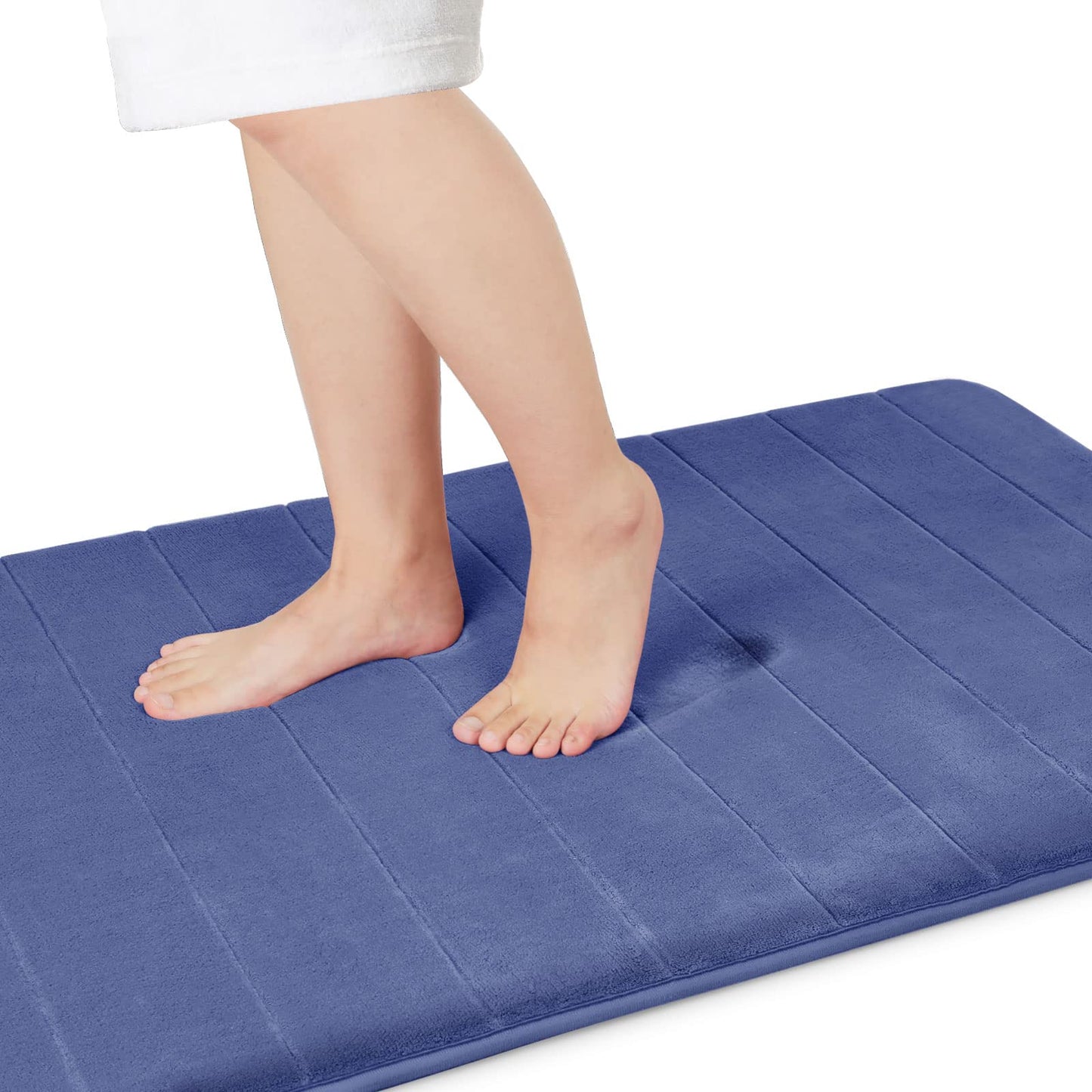 Yimobra Memory Foam Bath Mat, Super Soft Absorbent Bathroom Rug Non Slip, Quick Dry, Machine Washable Floor Carpet for Tub Shower, Home Decor Accessories, 24x17, Grey