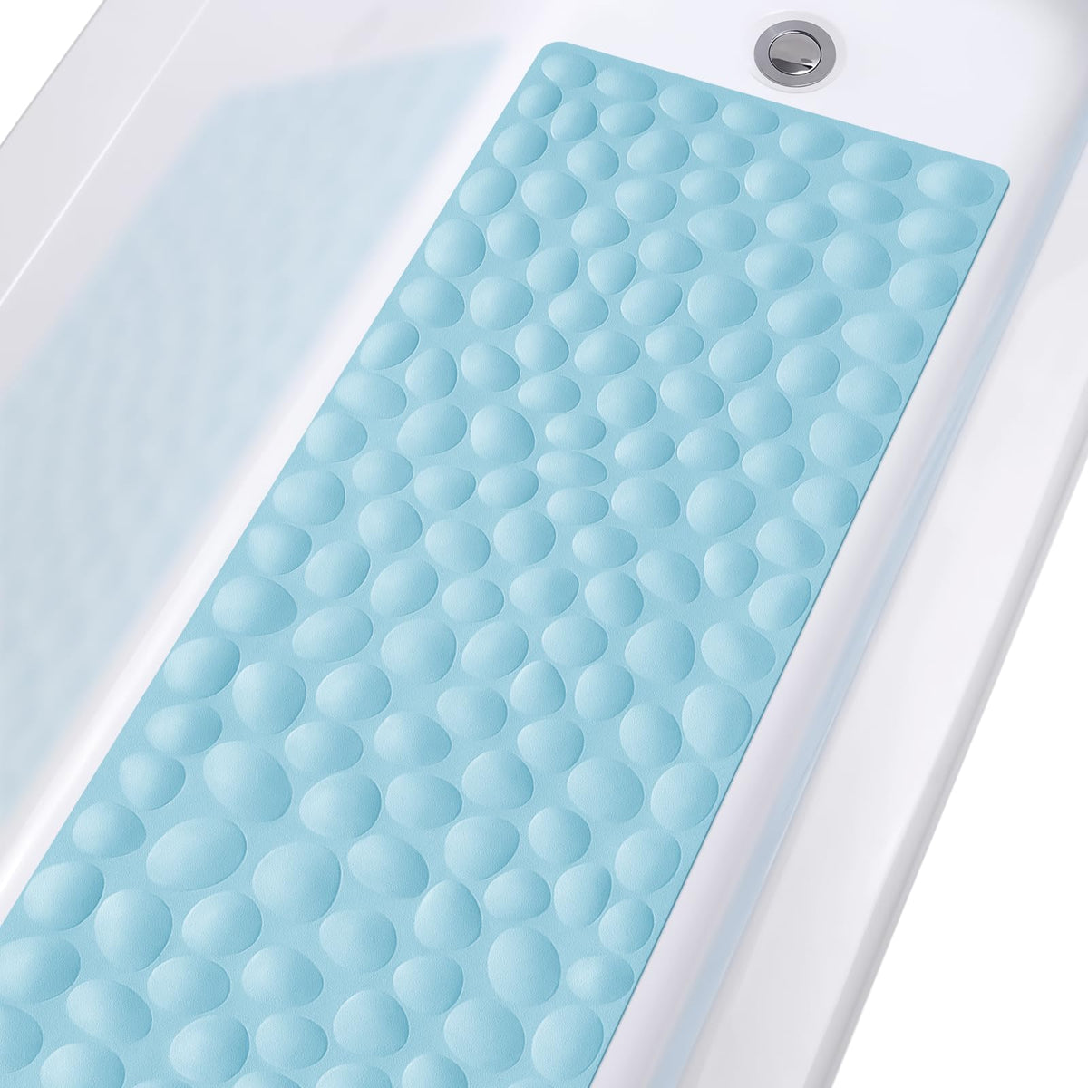 Non-Slip Bathtub Mat OTHWAY Soft Rubber Bathroom Bathmat with Strong Suction Cups (Grey)