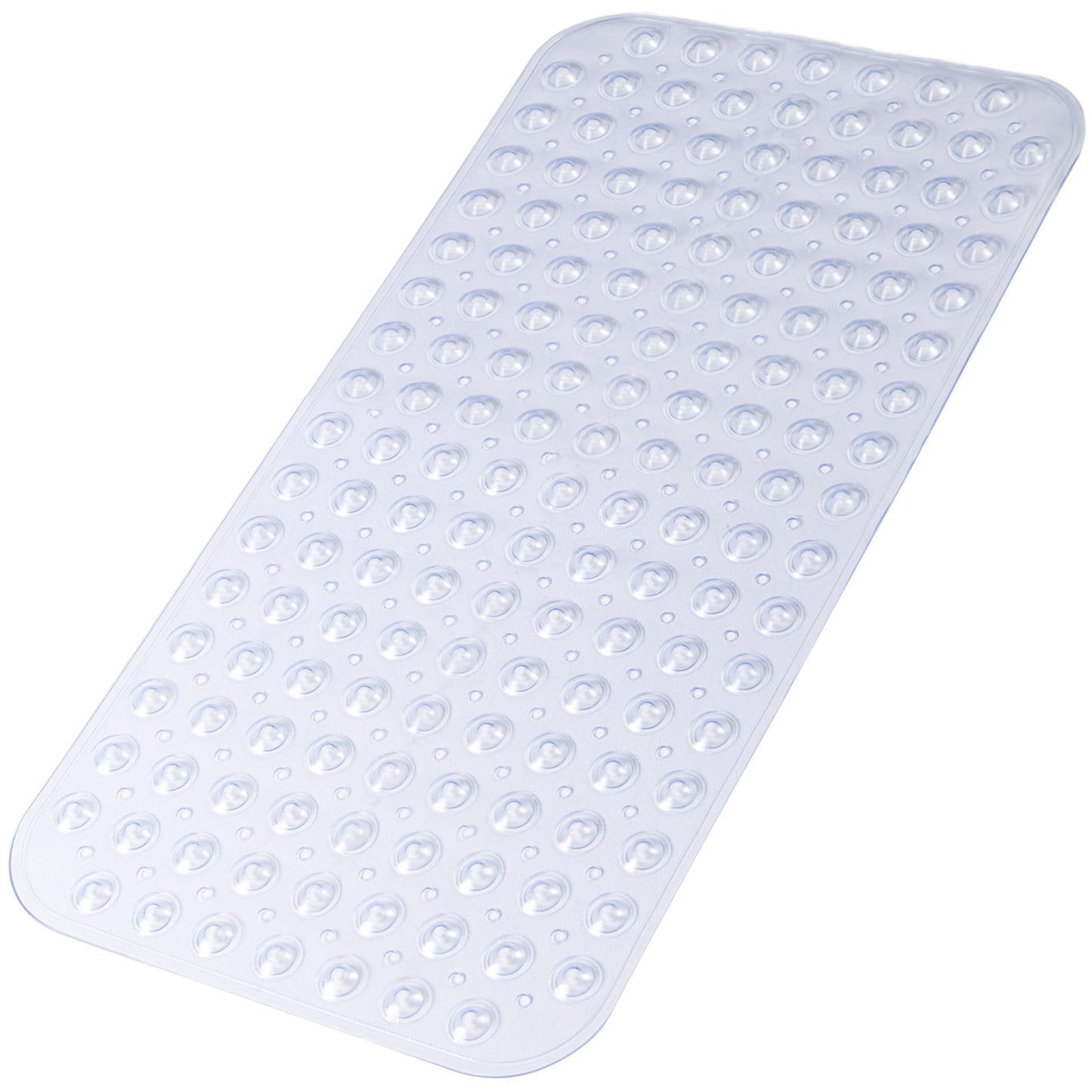 Bathtub and Shower Mats, 28 x 15 Inch Non-Slip Bath Mat, Machine Washable Bath Tub Mat with Suction Cups & Drain Holes for Bathroom, Beige