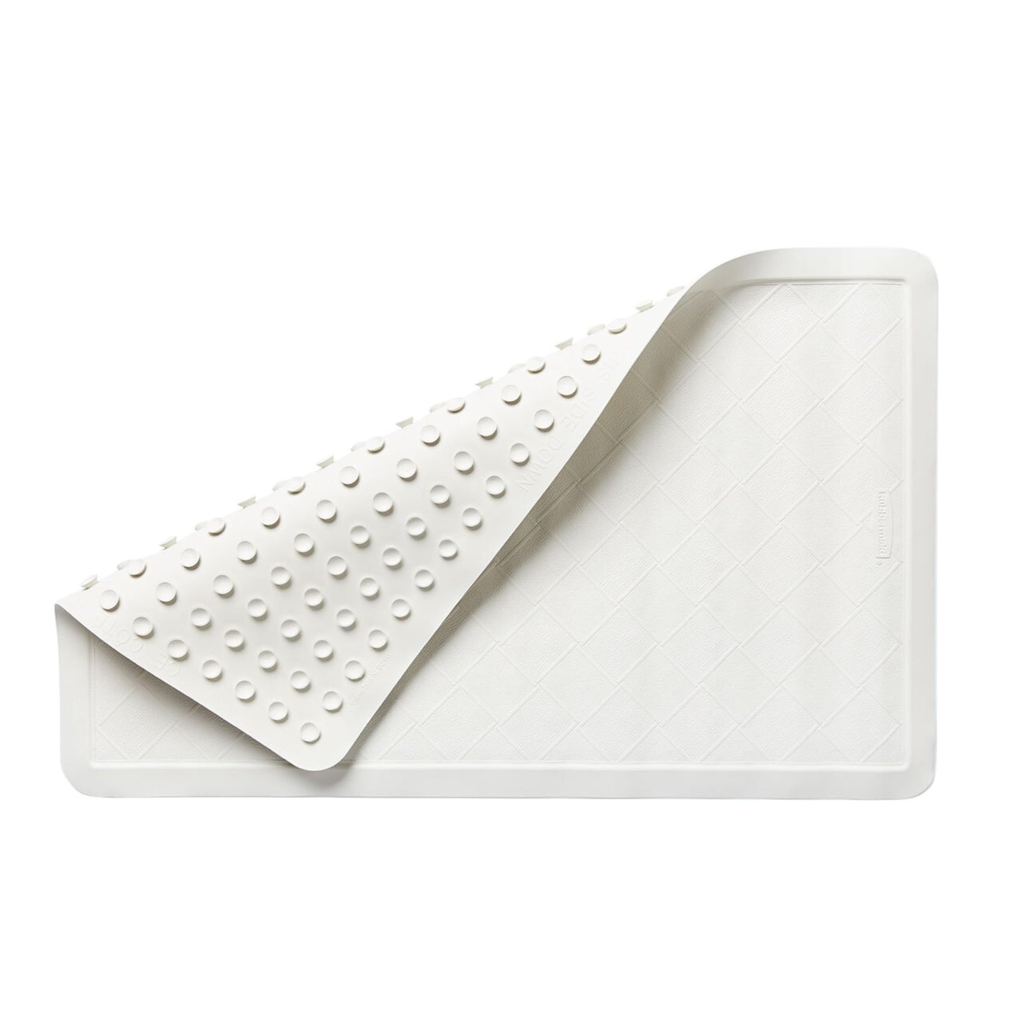 Rubbermaid Commercial Products Safti-Grip Bath Mat, Medium, White, Suction-Backed, Non-Slip for Commercial/Residential Use for Shower Stall/Bathtub/Bathroom