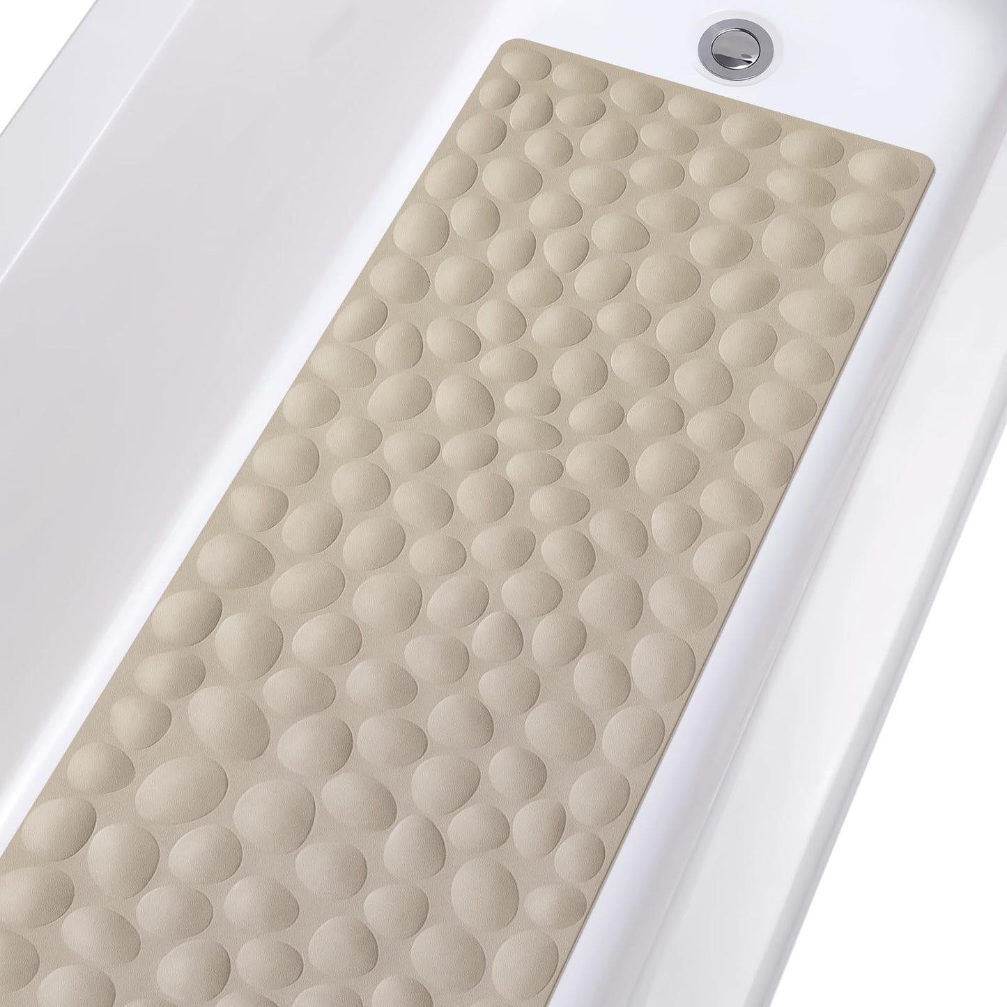 Non-Slip Bathtub Mat OTHWAY Soft Rubber Bathroom Bathmat with Strong Suction Cups (Grey)