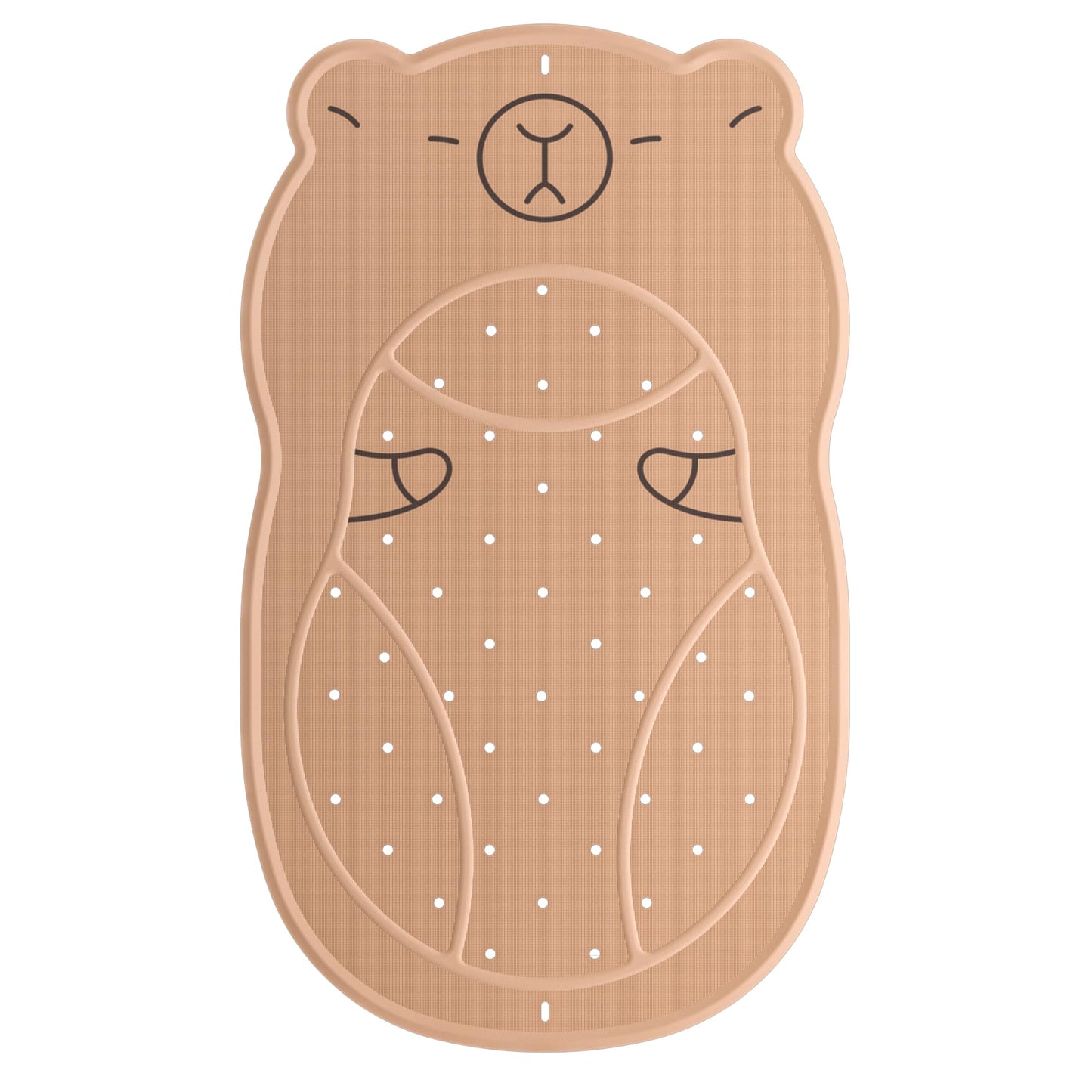 UNEEDE Kids Bathtub Mat Non Slip, Soft Rubber Shower Mat for Toddler | Machine Washable Baby Bath Mat with 100+ suction cups and 50+ Drainage Holes, 30"x18" Cute Frog Design, Baby Bath Essentials