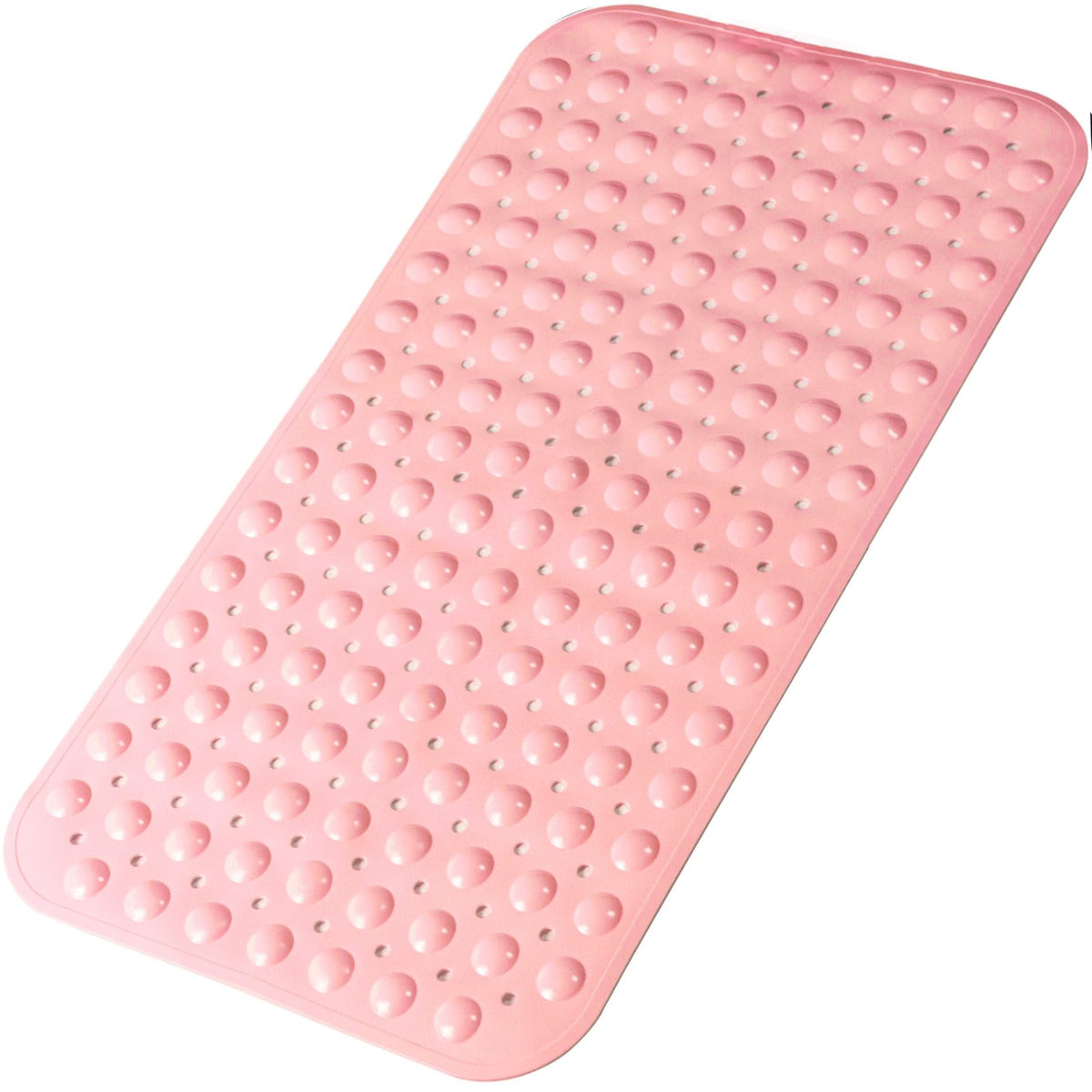 Bathtub and Shower Mats, 28 x 15 Inch Non-Slip Bath Mat, Machine Washable Bath Tub Mat with Suction Cups & Drain Holes for Bathroom, Beige