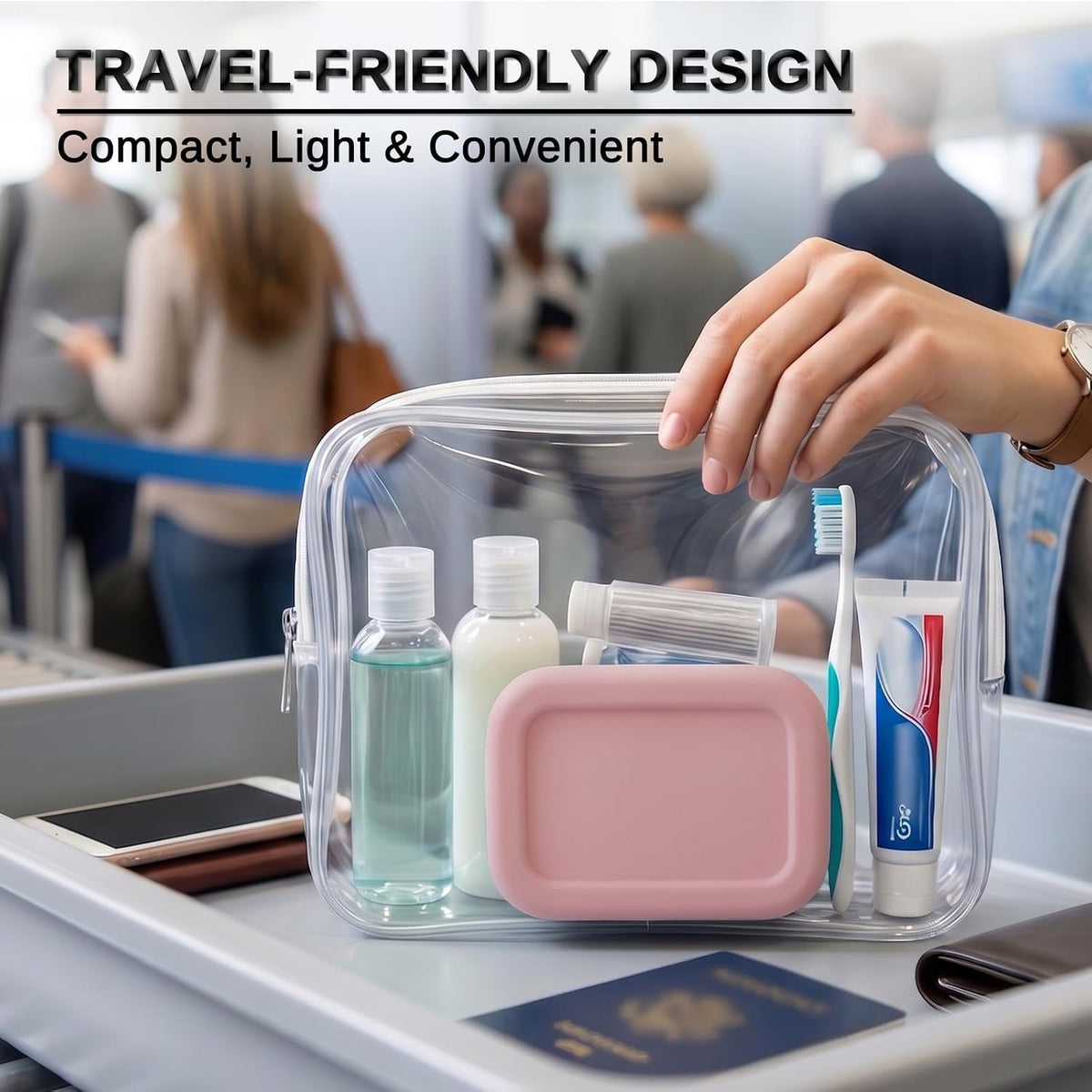 Leak Proof Silicone Travel Soap Case with Draining Tray - Bar Soap Holder for Travel, Gym & Camping - Mess-Free Portable Soap Container for Carry-on Bags (Light Pink)