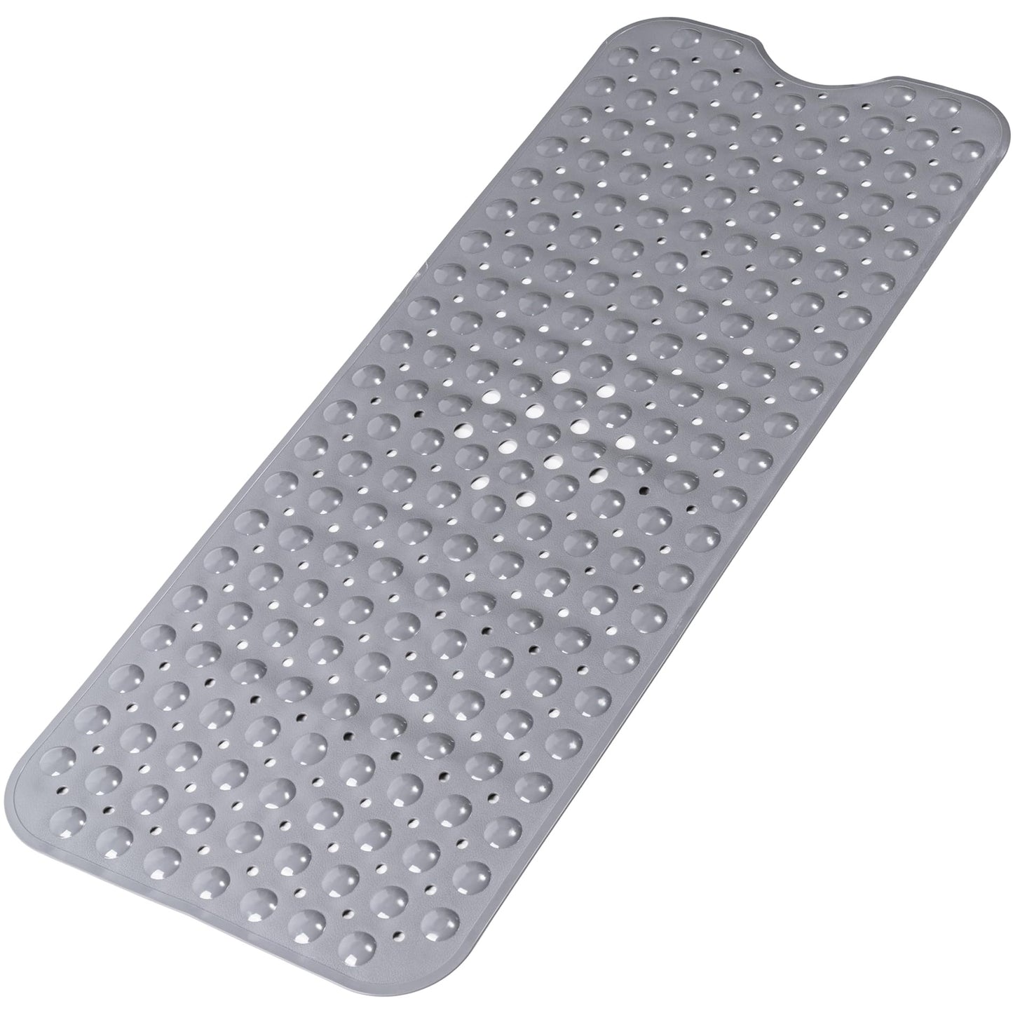 Bathtub and Shower Mats, 28 x 15 Inch Non-Slip Bath Mat, Machine Washable Bath Tub Mat with Suction Cups & Drain Holes for Bathroom, Beige