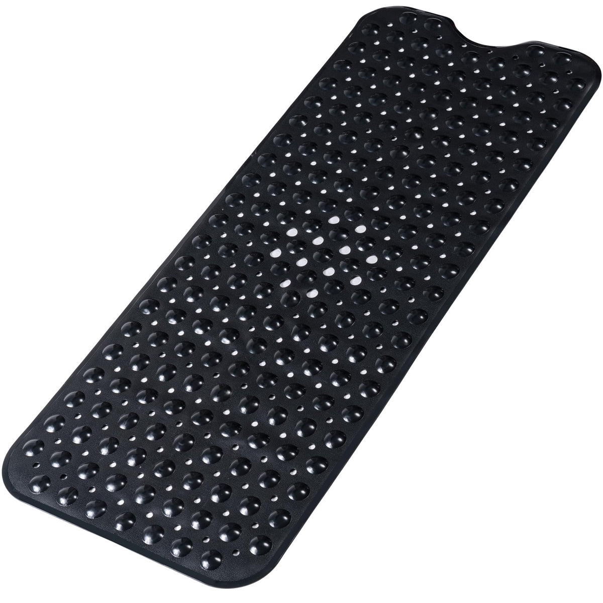 Bathtub and Shower Mats, 28 x 15 Inch Non-Slip Bath Mat, Machine Washable Bath Tub Mat with Suction Cups & Drain Holes for Bathroom, Beige