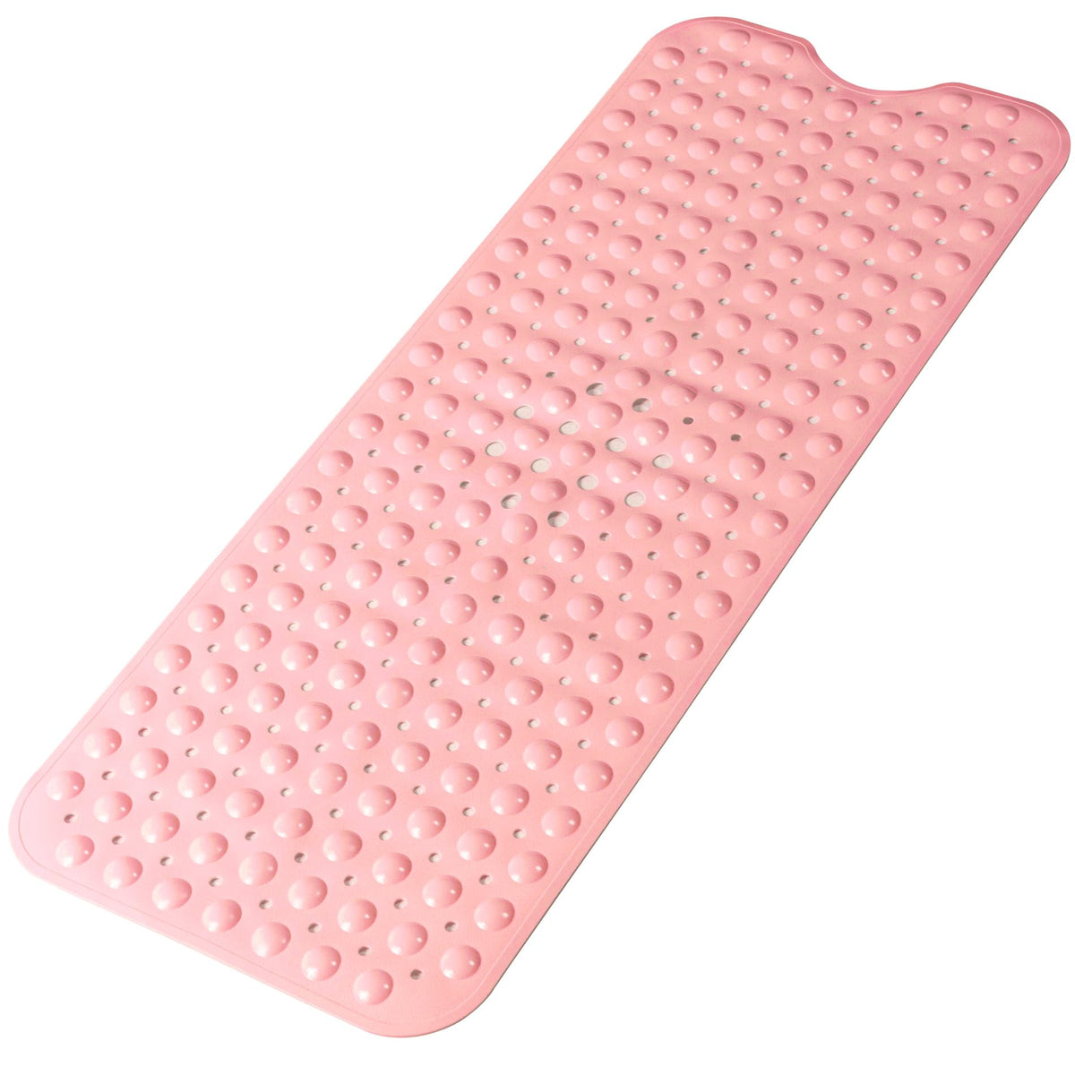 Bathtub and Shower Mats, 28 x 15 Inch Non-Slip Bath Mat, Machine Washable Bath Tub Mat with Suction Cups & Drain Holes for Bathroom, Beige