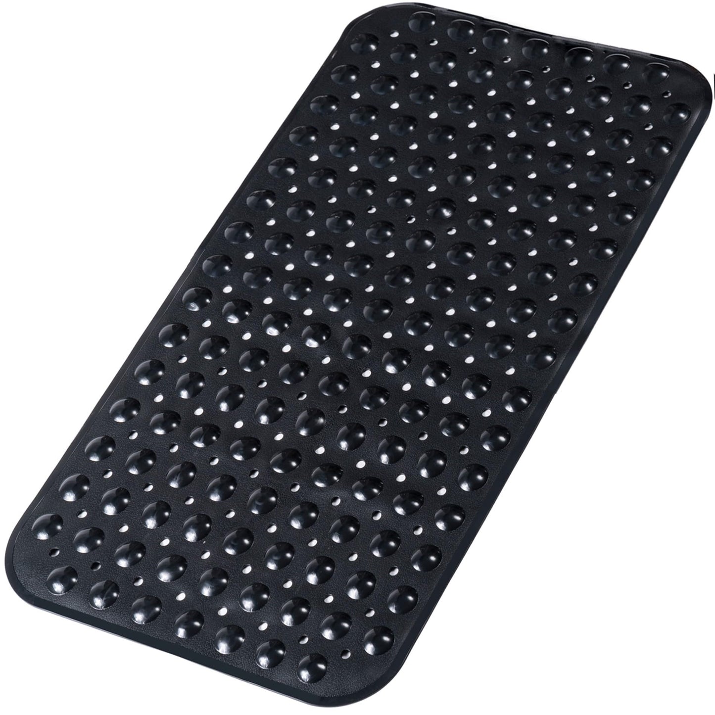 Bathtub and Shower Mats, 28 x 15 Inch Non-Slip Bath Mat, Machine Washable Bath Tub Mat with Suction Cups & Drain Holes for Bathroom, Beige