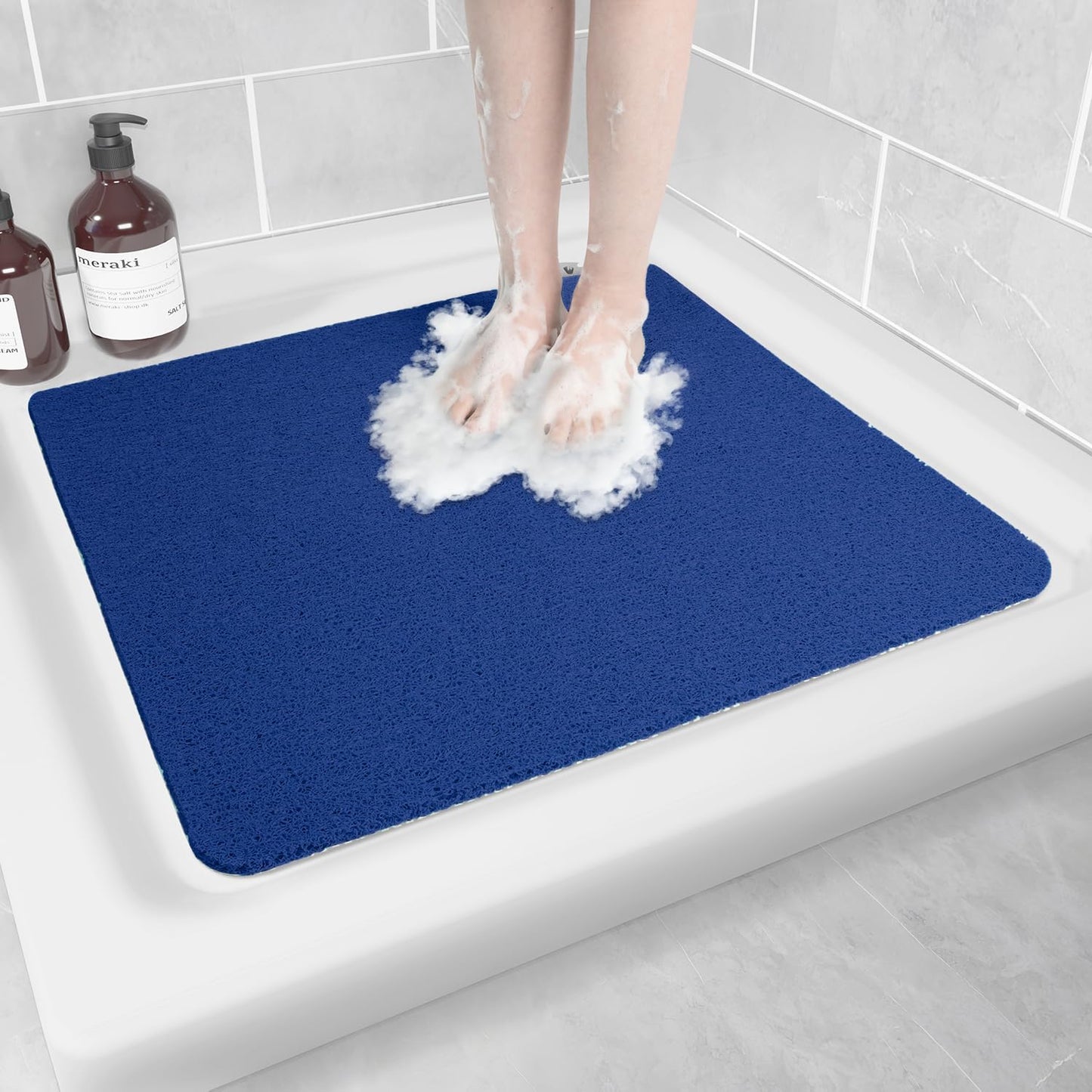 Hargiis Non Slip Bathtub Mat, Anti Slip Shower Mat, Fast Drying Bath Tub Mats, Foot Scrubber Mat, Anti Slip Mat for Tub, Floor, Bathroom, Home, Kitchen, Hotel (Beige 24"x16")