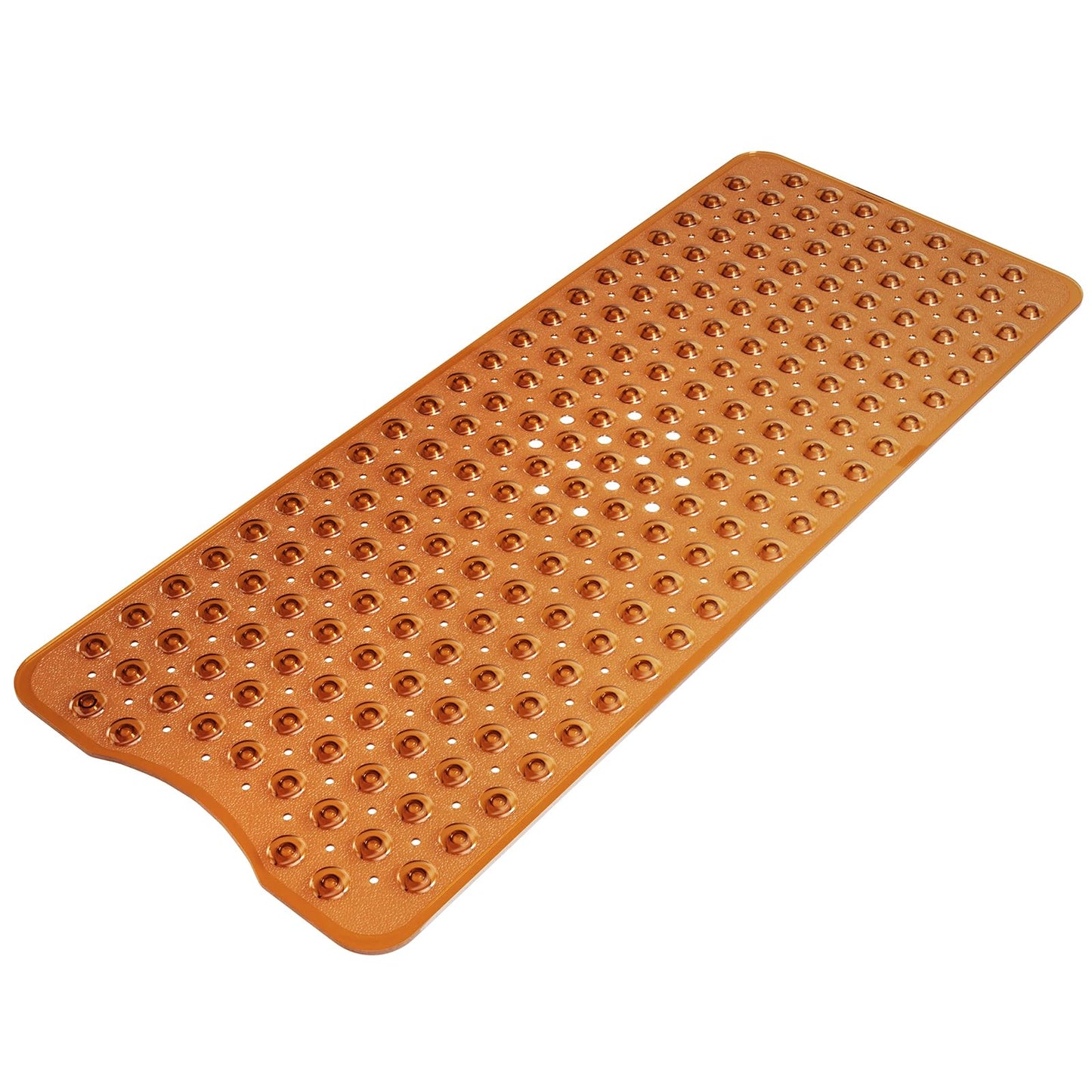AmazerBath Shower Mat Non Slip 40 x 16 Inches, Bathtub Mat Shower Stall Mats with Suction Cups and Drain Holes, Non Slip Bath Mat for Tub for Elderly & Kids, Clear Blue