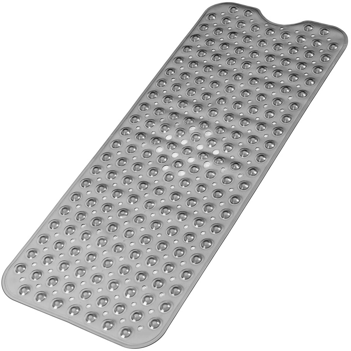Bathtub and Shower Mats, 28 x 15 Inch Non-Slip Bath Mat, Machine Washable Bath Tub Mat with Suction Cups & Drain Holes for Bathroom, Beige