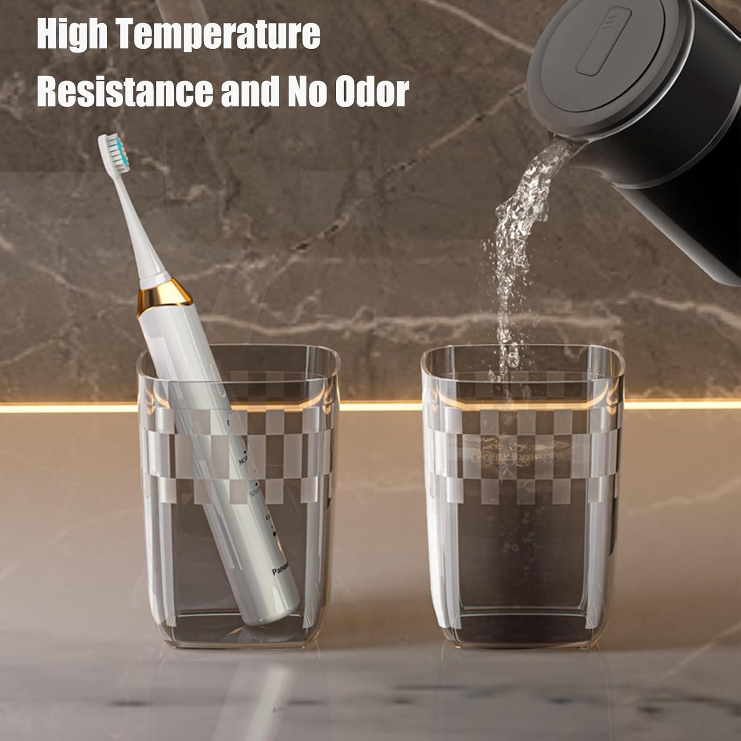 Travel Toothbrush Cup, Toothbrush Holder with Cover, Portable Travel Toothbrush Holder, Toothbrush Case and Carrier for Bathroom School Business Trip (Black)