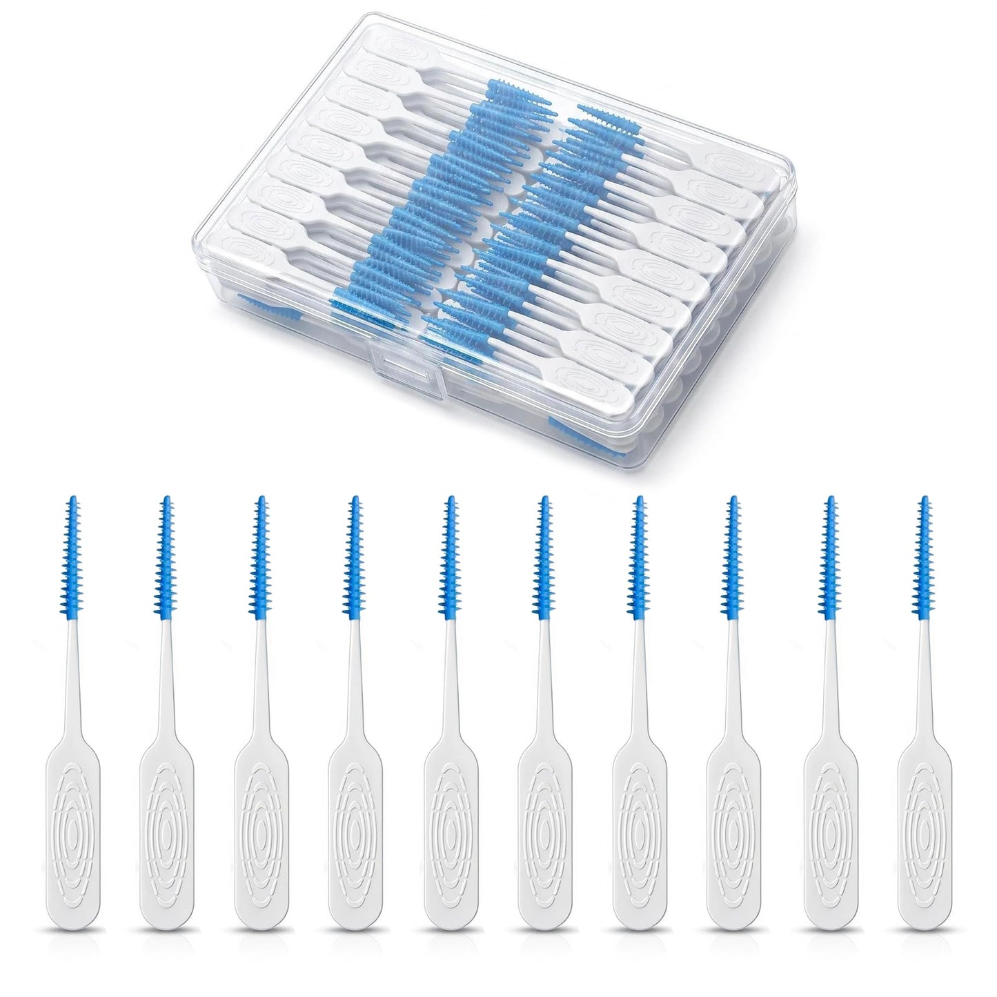 220PCS Floss Picks,Soft Rubber Toothpicks Interdental Brushes,Green | Anti-slip Handle Dental Floss Picks,Floss Picks for Teeth Cleaning,Tooth Picks Flossers with Storage Case