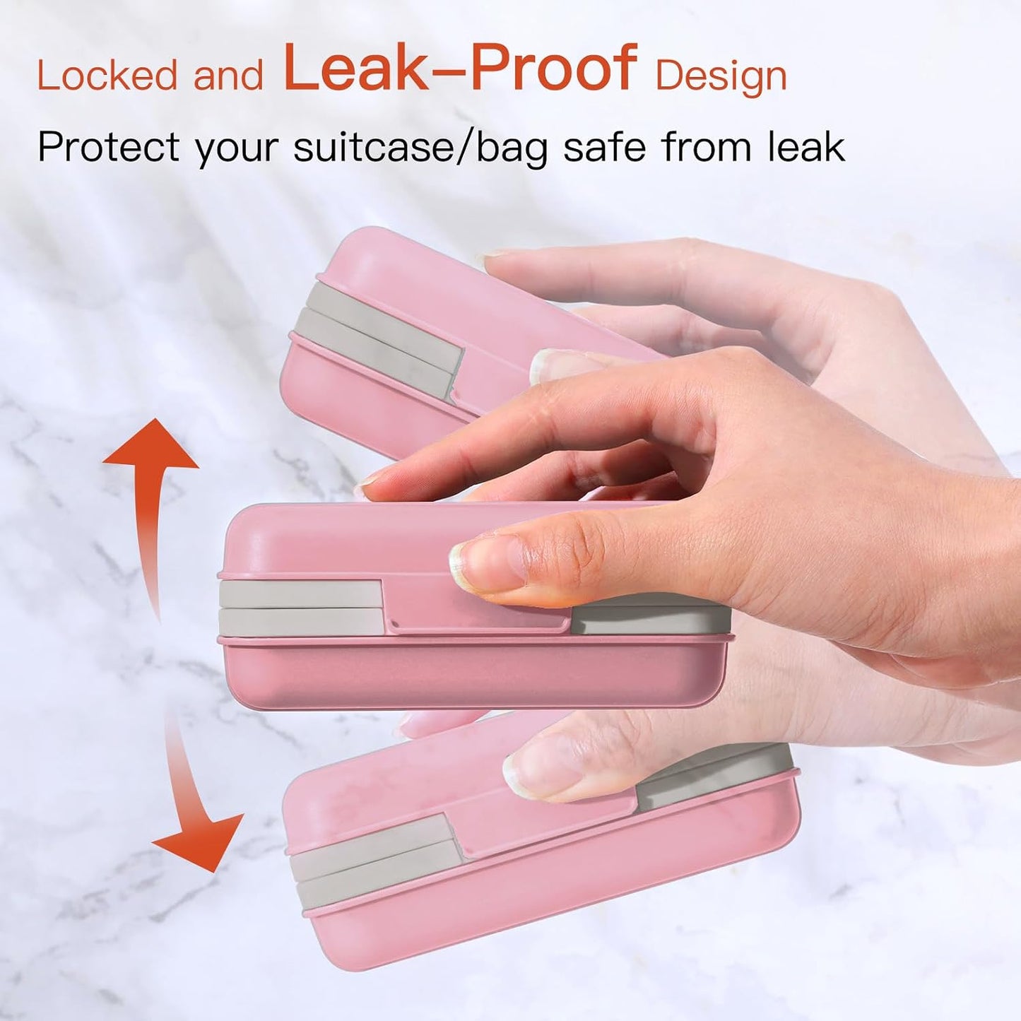 Quatish Leakproof Bar Soap Holder Dish with Lid for Shower, Portable 1 Pack Travel Soap Case Box for Gym, Camping, Hiking, Outdoor Use, Travel Size Toiletries Essentials, Keeps Soap Dry, Pink