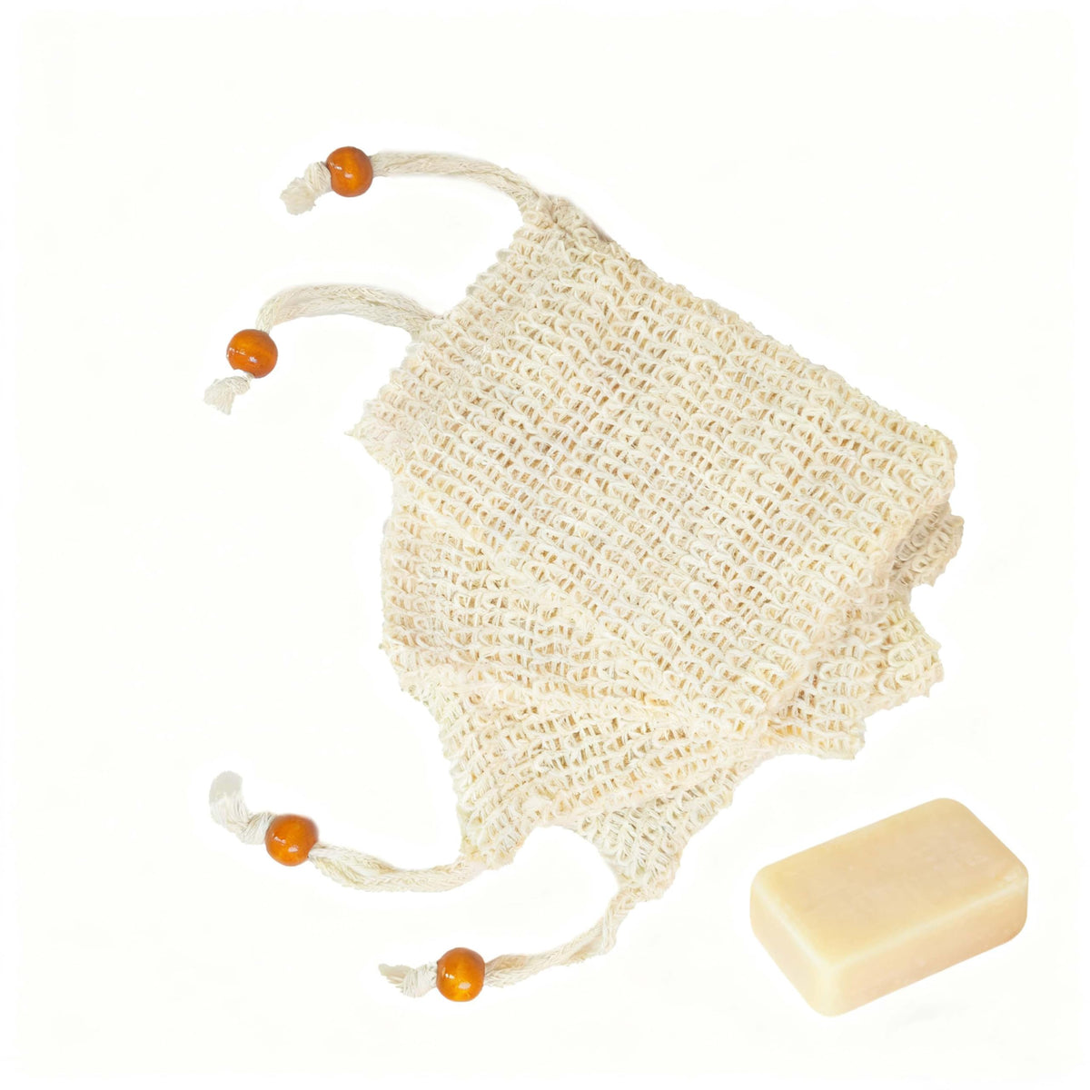 Natural Sisal Soap Saver Bag for Soap Bar Organic Soap Pouch for Exfoliating Lathers and Air Dry Soap Bar Shower Soap Saver Bag (8 Pcs)