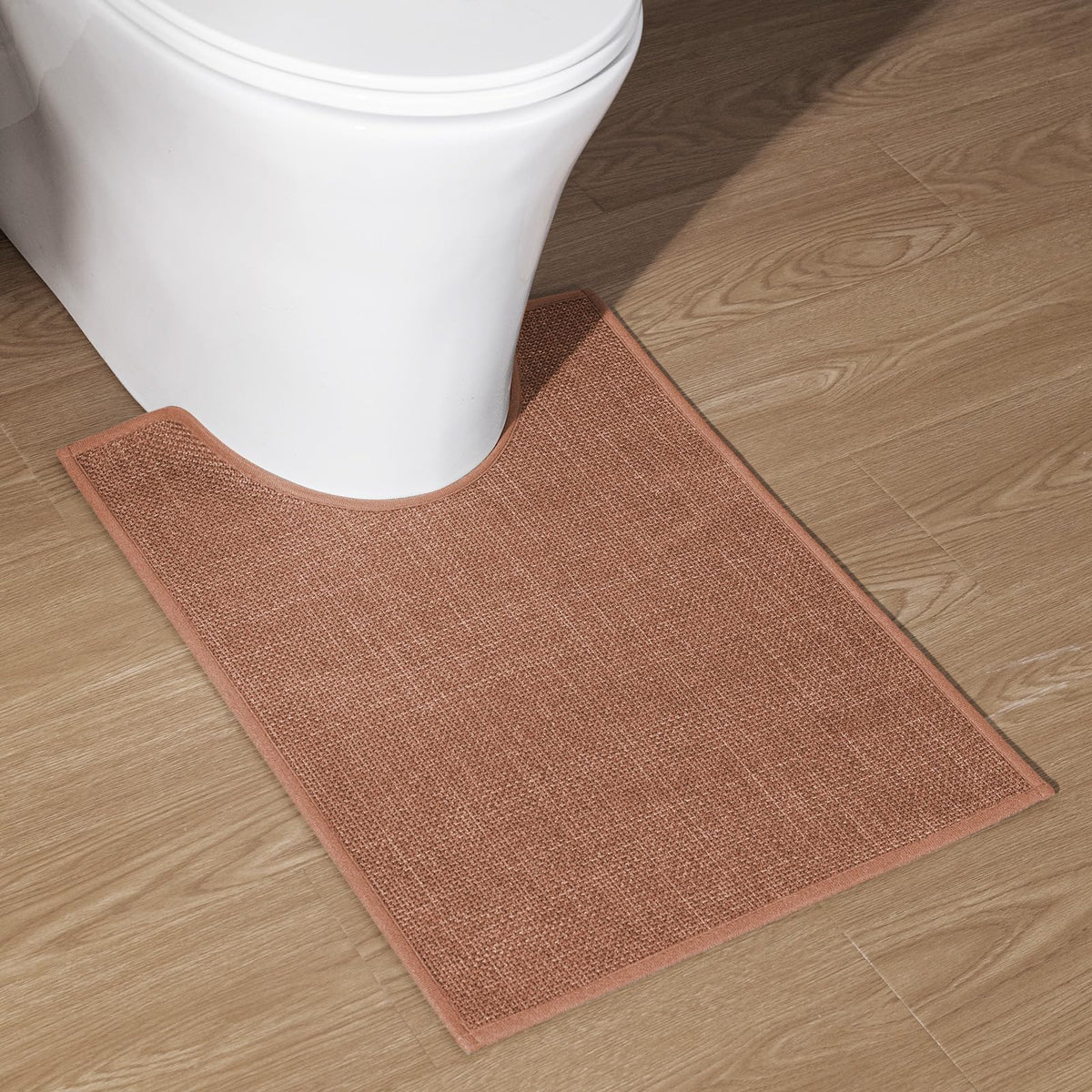 chakme Bathroom Rugs Mat 24x17, Ultra Thin Non Slip Bath Mat Small Quick Dry Absorbent Bath Mat for Bathroom Floor, (Dark Beige, 24"x17")