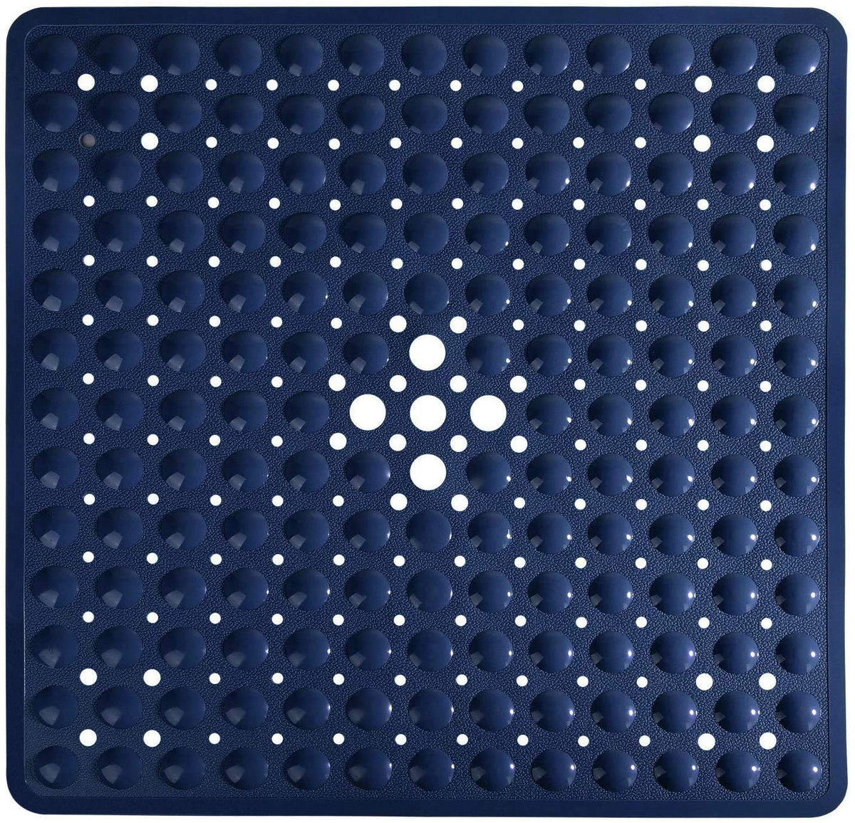 Yimobra Shower Mat 21X21 Inch Square, Non Slip Bathtub Mat with Large Suction Cups&Drain Holes, Soft Fast Dry Shower Stall Mats for Inside Shower, Machine Washable BPA-Free,Bath Essentials, Clear Gray