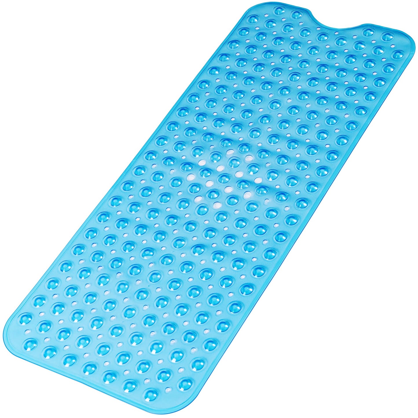 Bathtub and Shower Mats, 28 x 15 Inch Non-Slip Bath Mat, Machine Washable Bath Tub Mat with Suction Cups & Drain Holes for Bathroom, Beige