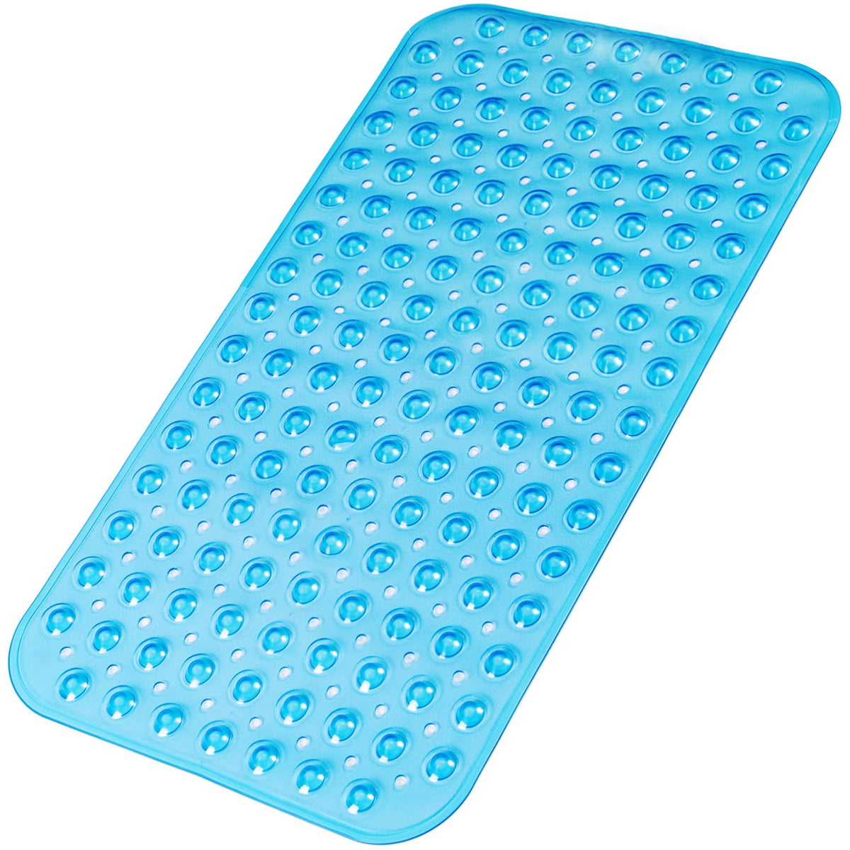 Bathtub and Shower Mats, 28 x 15 Inch Non-Slip Bath Mat, Machine Washable Bath Tub Mat with Suction Cups & Drain Holes for Bathroom, Beige