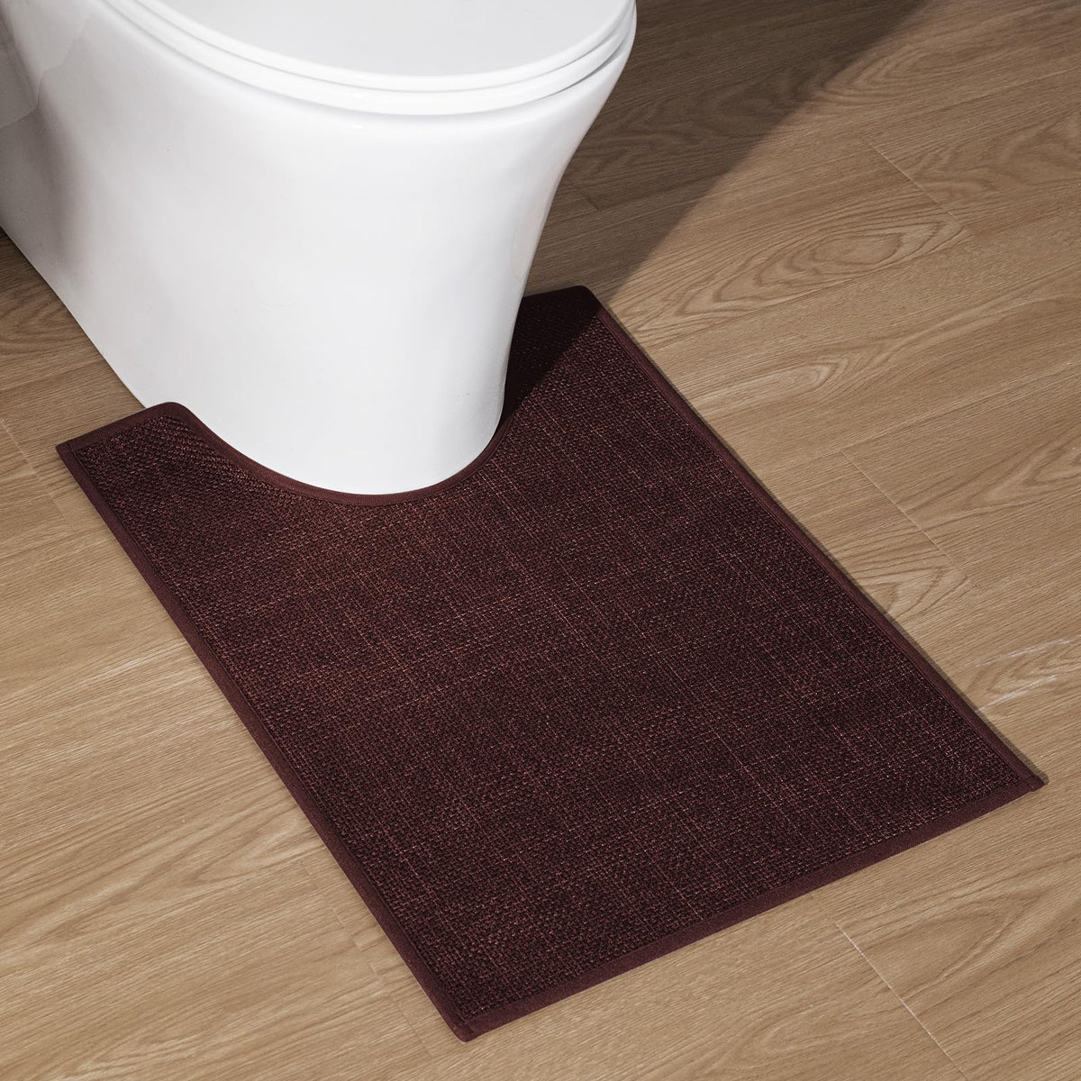 chakme Bathroom Rugs Mat 24x17, Ultra Thin Non Slip Bath Mat Small Quick Dry Absorbent Bath Mat for Bathroom Floor, (Dark Beige, 24"x17")