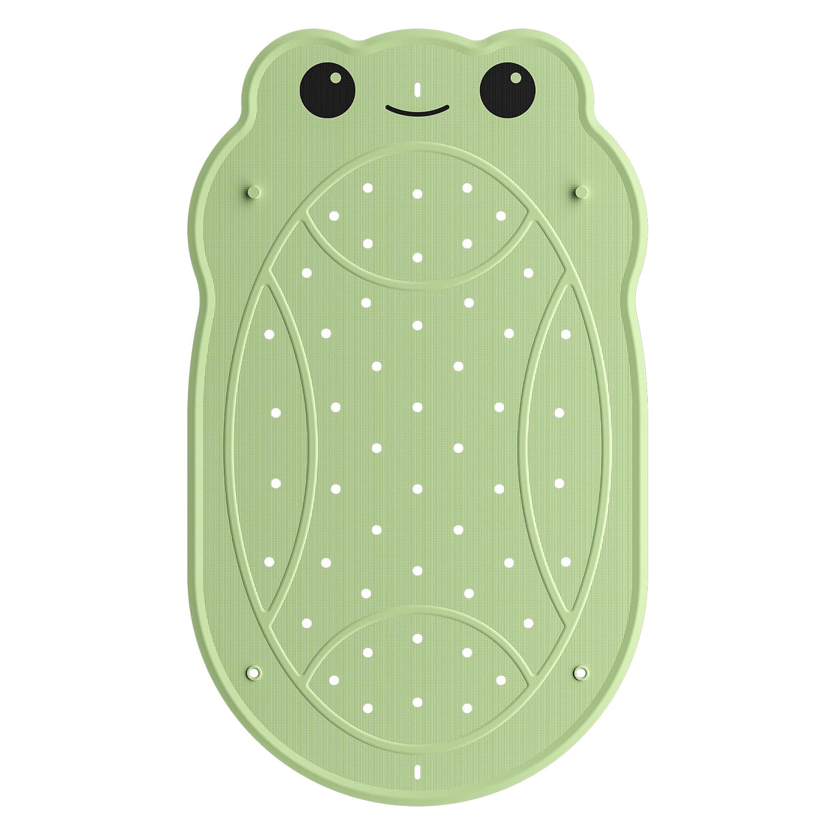 UNEEDE Kids Bathtub Mat Non Slip, Soft Rubber Shower Mat for Toddler | Machine Washable Baby Bath Mat with 100+ suction cups and 50+ Drainage Holes, 30"x18" Cute Frog Design, Baby Bath Essentials