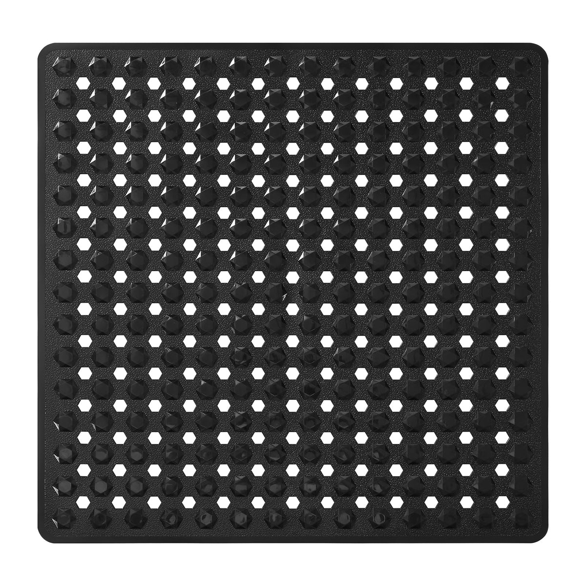 Yimobra Bathtub Mat Non Slip, 34.5"X15.5" Long Shower Mat for Inside Shower, Machine Washable Bath Mat with Drain Holes & Strong Suction Cups, Soft on Feet, Bathroom Essentials, Black