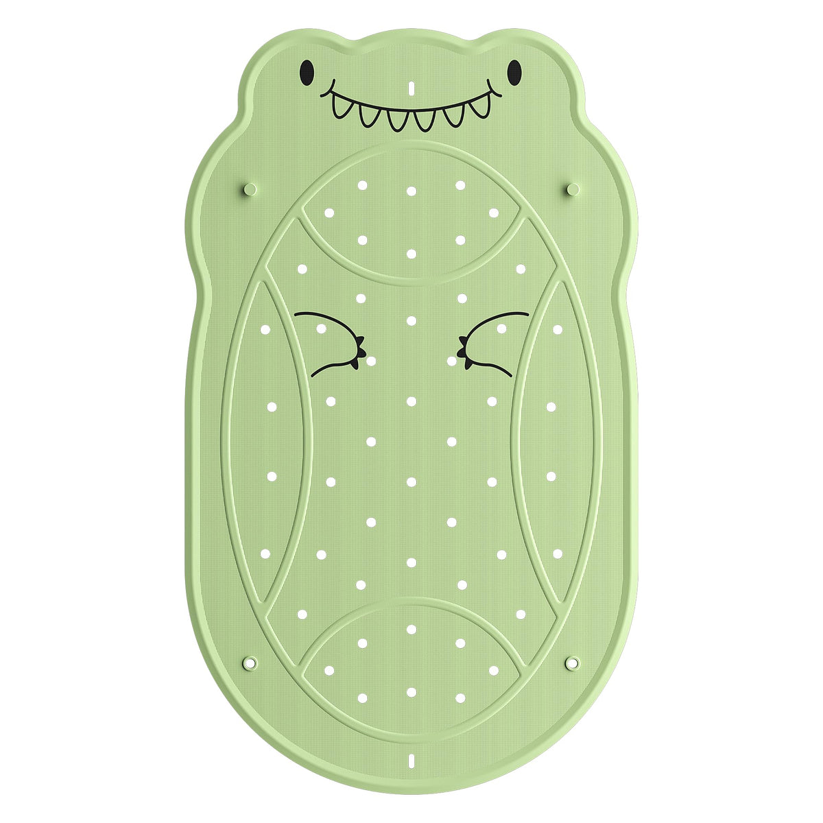 UNEEDE Kids Bathtub Mat Non Slip, Soft Rubber Shower Mat for Toddler | Machine Washable Baby Bath Mat with 100+ suction cups and 50+ Drainage Holes, 30"x18" Cute Frog Design, Baby Bath Essentials
