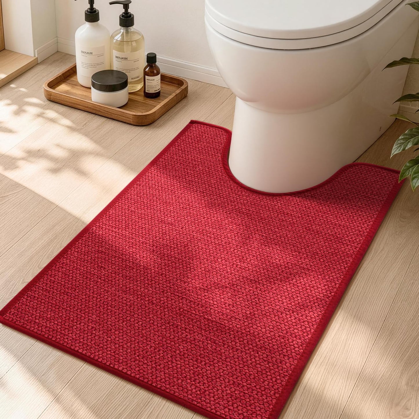 YIHOUSE Gray Bathroom Rugs Sets 3 Piece, Quick Dry Thin Bath Mat with Toilet Rug, Non Slip Absorbent Machine Washable, Bath Runner Rugs for Bathtub Sink Home Decor