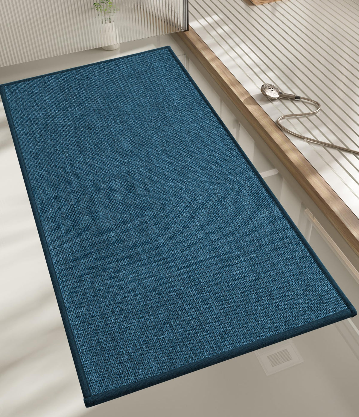 chakme Bathroom Rugs Mat 24x17, Ultra Thin Non Slip Bath Mat Small Quick Dry Absorbent Bath Mat for Bathroom Floor, (Dark Beige, 24"x17")