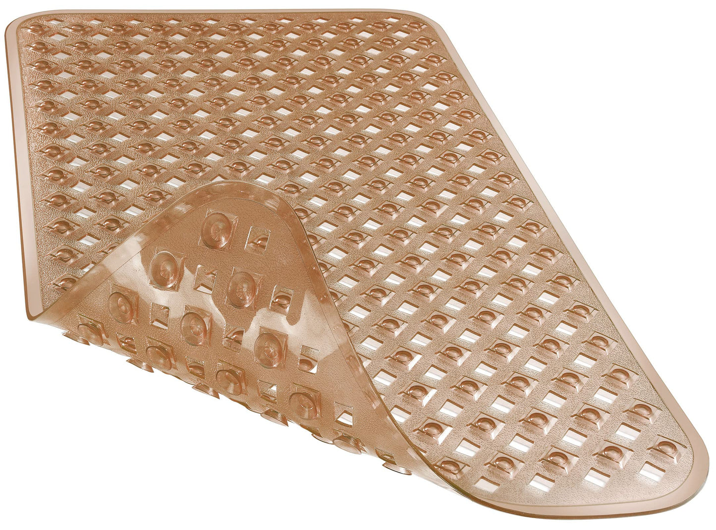 Yimobra Bathtub Mat Non Slip, 35"X16" Shower Mat with Strong Suction Cups & Drain Holes, Long Anti Slip Bath Tub Mat for Inside Shower, Machine Washable Fast Drying, Bathroom Essentials, Clear Blue