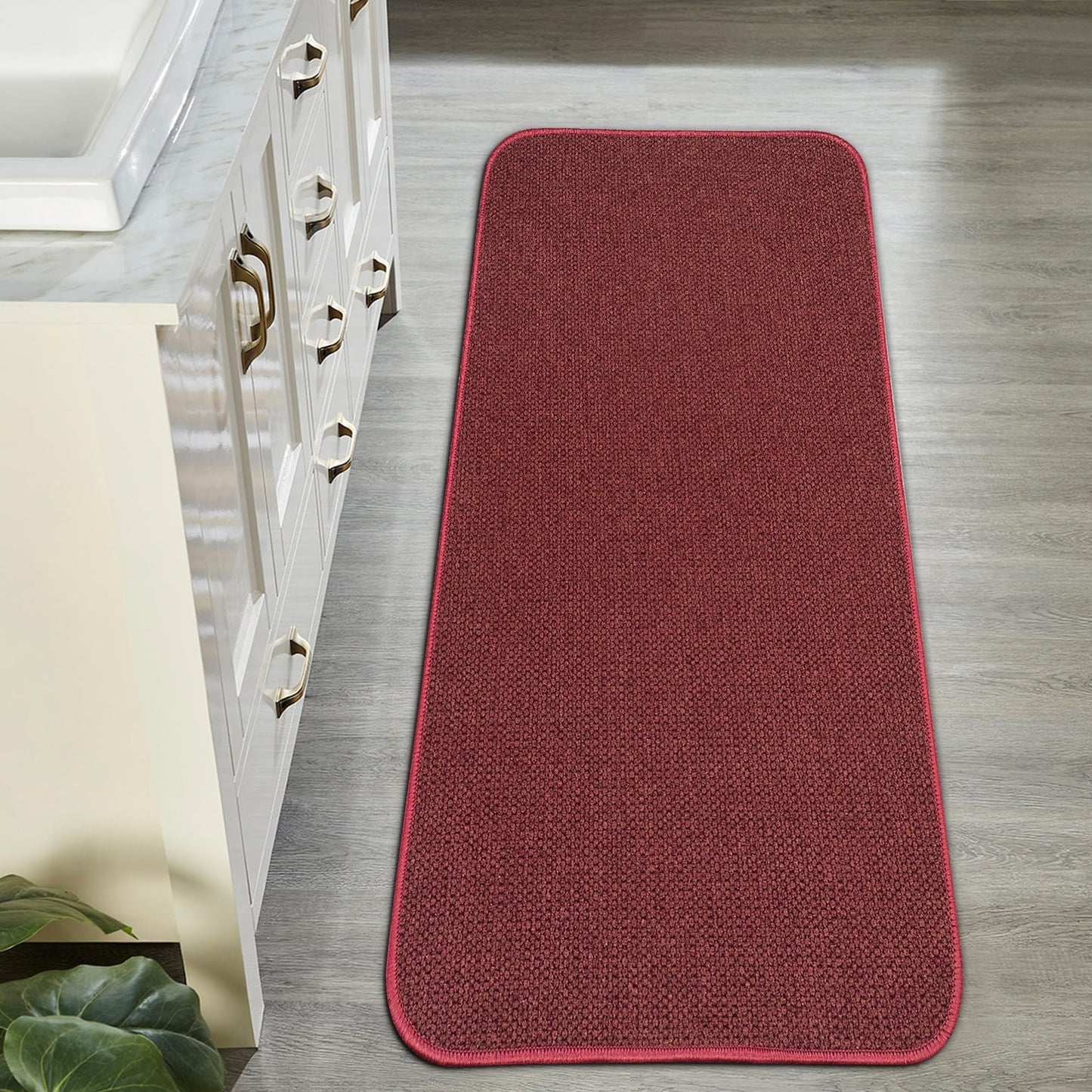 Bath Mat,Ultra Thin Bathroom Rugs,Rubber Bath Mats for Bathroom,No Slip Bath Rugs,Quick Dry,Machine Washable,Low Pile,Absorbent,Shower Outside,Sink,Home Decor Accessories.Grey,1'5"x2'3"(17x27Inch)