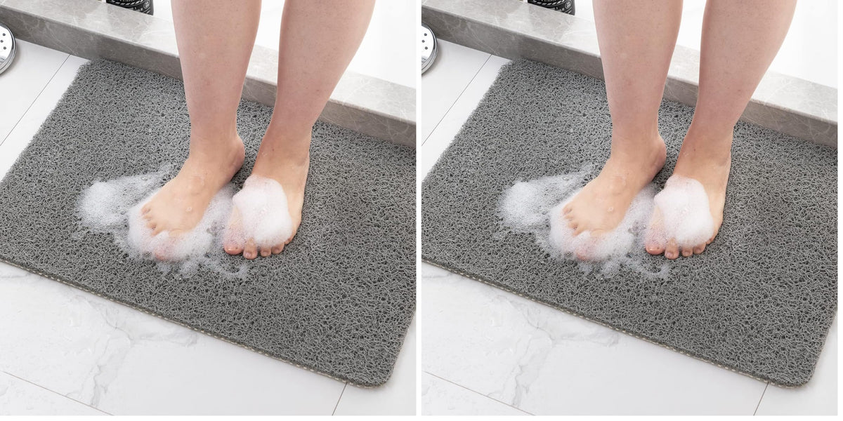 Hargiis Non Slip Bathtub Mat, Anti Slip Shower Mat, Fast Drying Bath Tub Mats, Foot Scrubber Mat, Anti Slip Mat for Tub, Floor, Bathroom, Home, Kitchen, Hotel (Beige 24"x16")